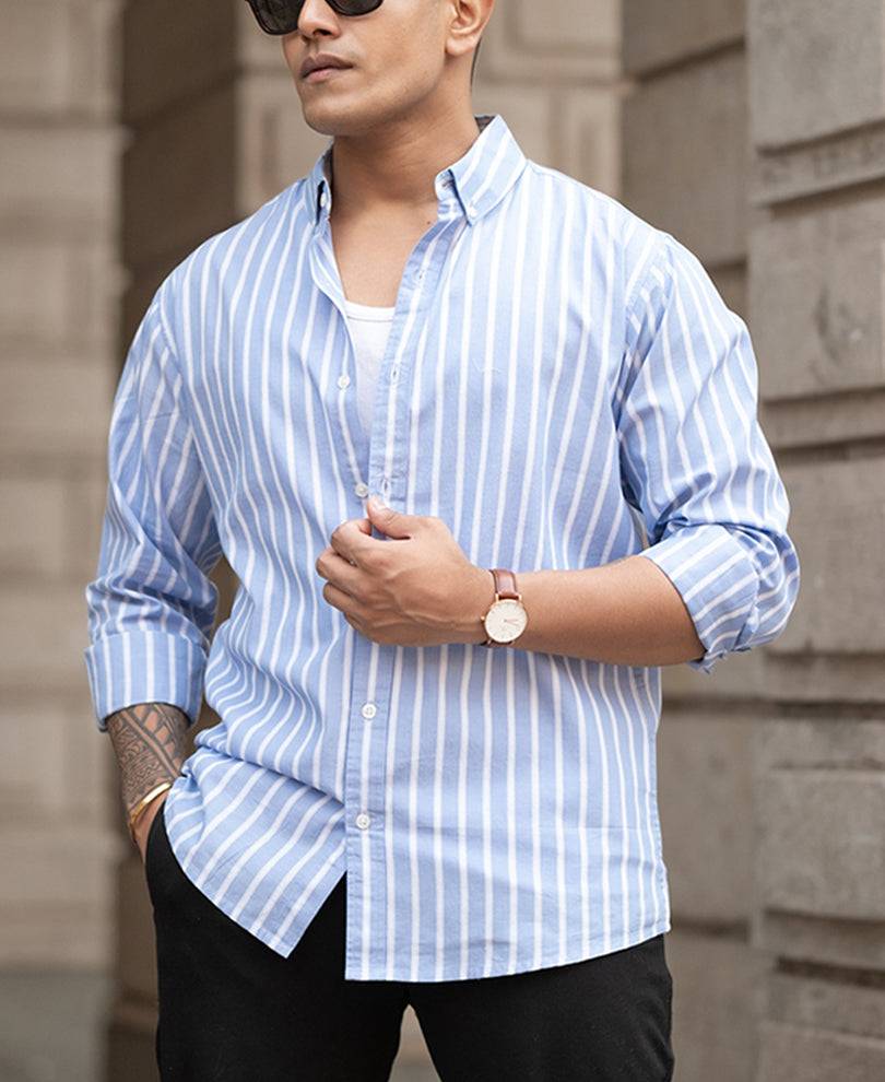Blue Lightweight Striped Shirt Buy @ ₹999