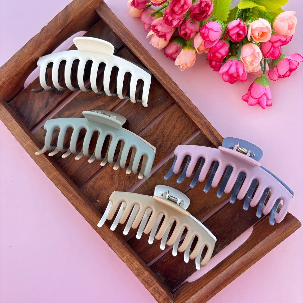 Dual Colour Cylindrical Hair Claw - Large