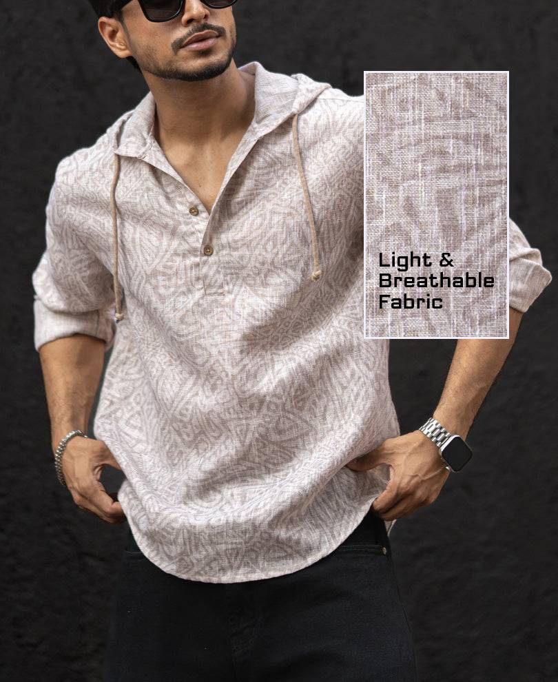 Beige Regular Fit Full Sleeves Hoodie Buy @ ₹1099