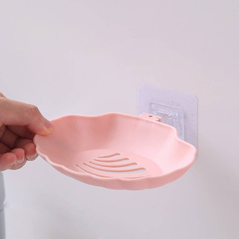 Sea Shell Wall Mounted Soap Rack – Self-Draining Bathroom Soap Holder with Strong Adhesive (Random Color-Pack of 1) Buy @ ₹29