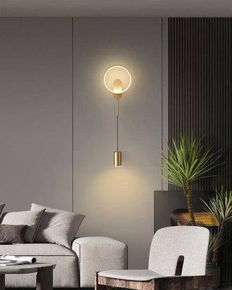 Round LED Creative Wall Sconce - Gold