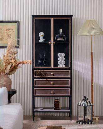 Roane Display Cabinet with Three Drawers