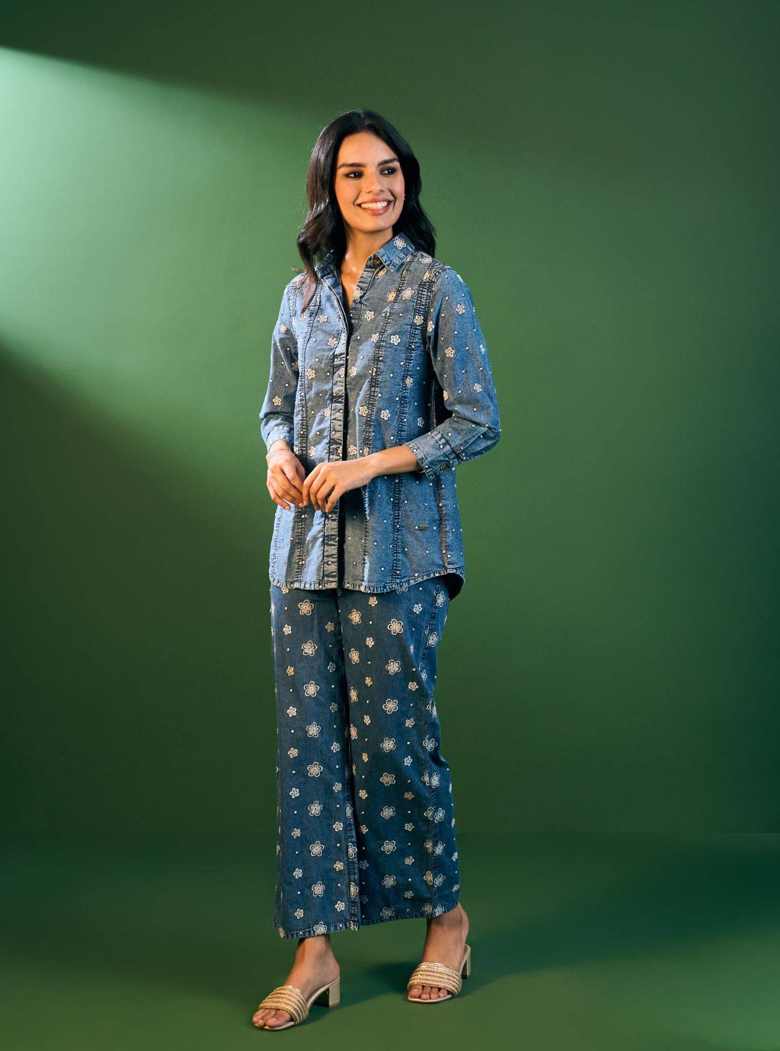 Winslet Denim Shirt & Pant Set