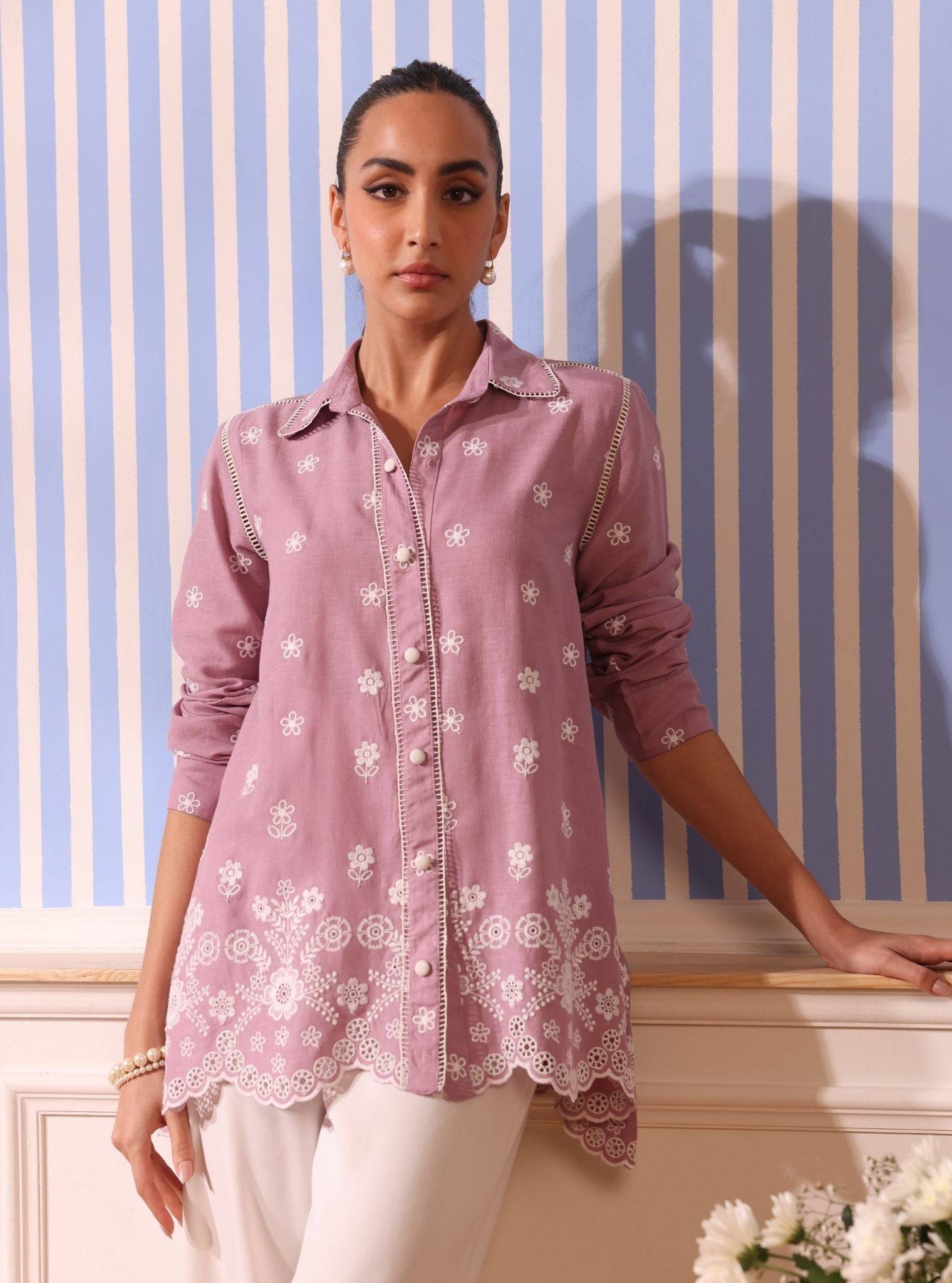 Clement Linen Lilac Shirt