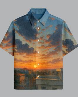 Multi Color Printed Half Sleeve Shirt for Men Vibrant Holiday Outfit