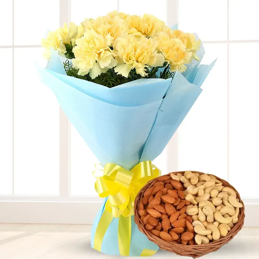Bouquet of Carnations & Dry Fruits