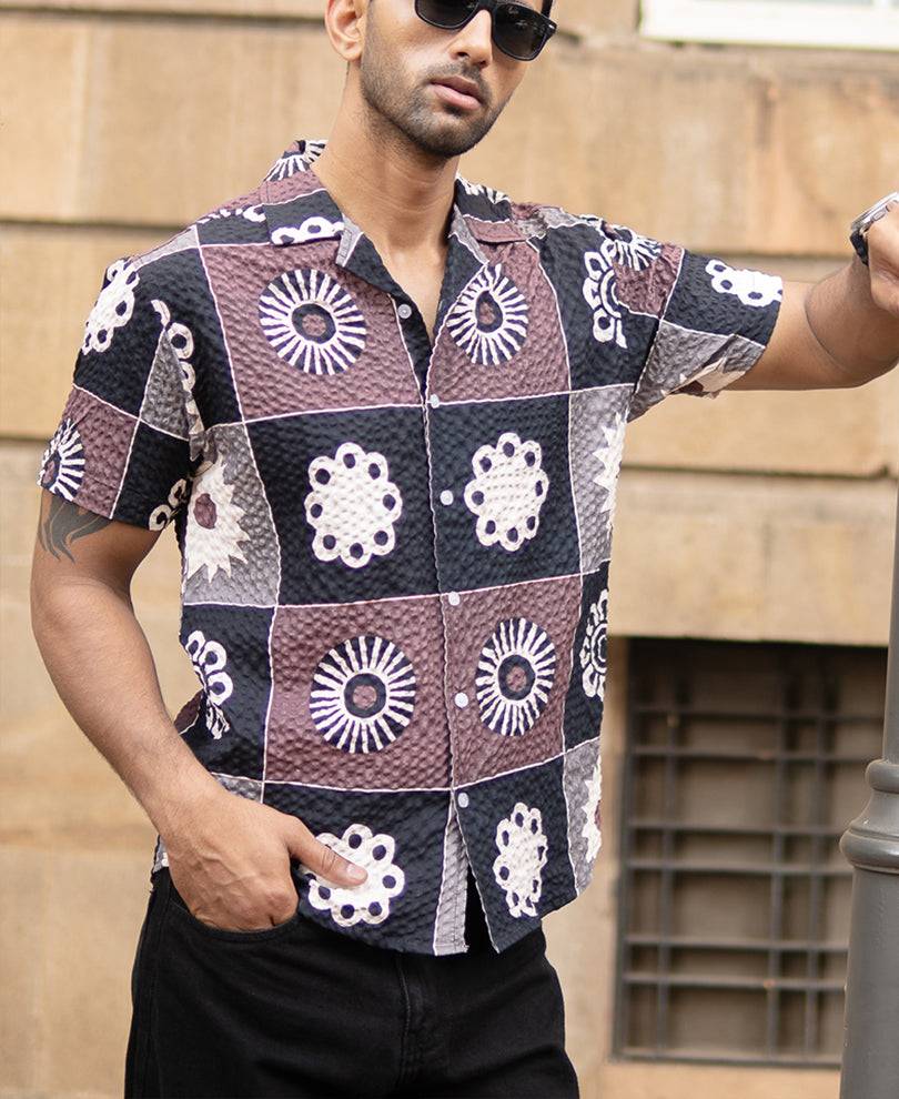 Multicolour Structure Print Shirt Buy @ ₹399