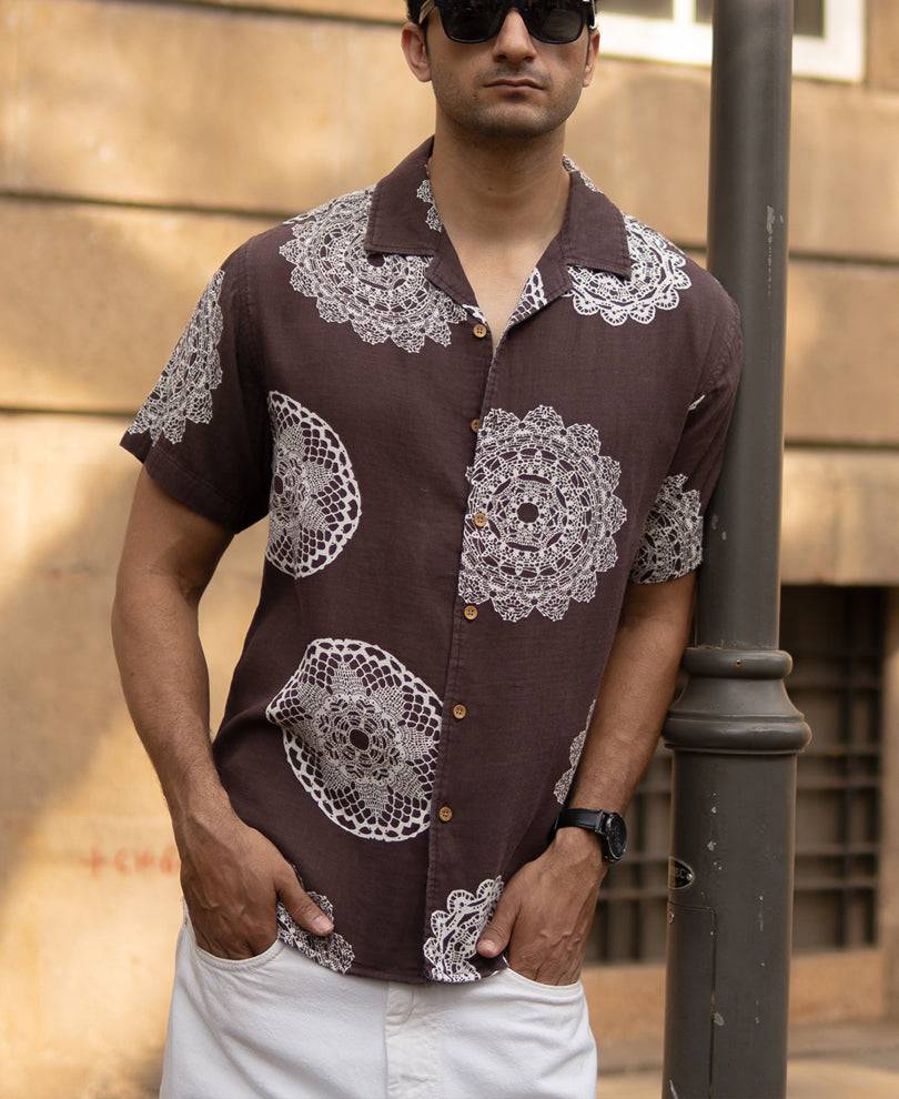 Brown Mandala Print Shirt Buy @ ₹699