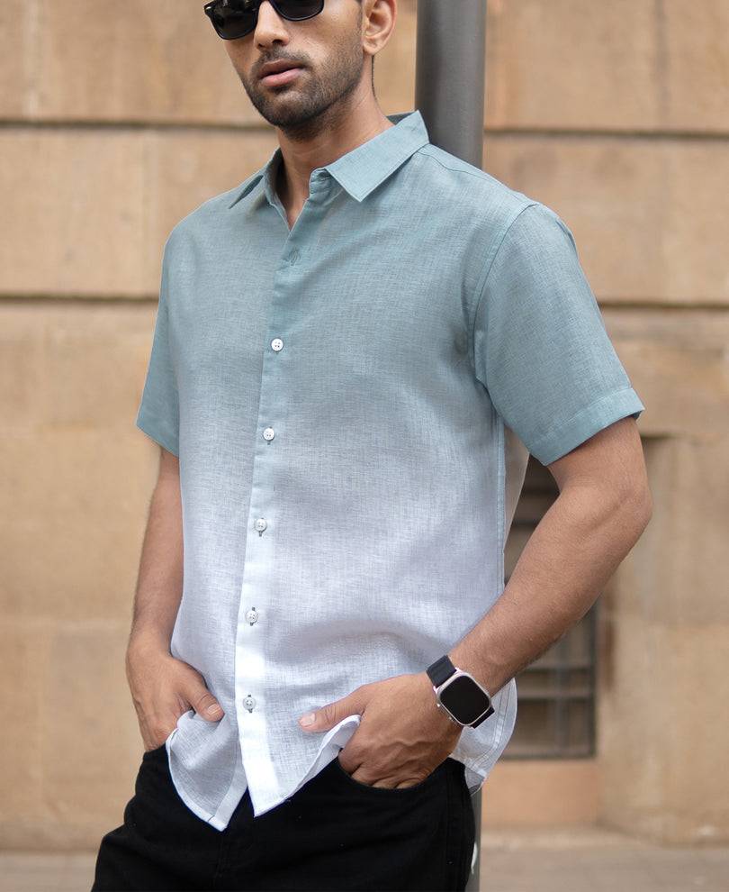 Green Ombre Print Shirt Buy @ ₹999