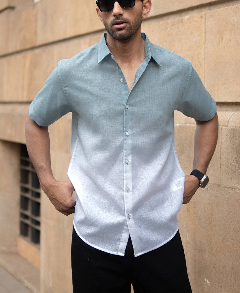 Green Ombre Print Shirt Buy @ ₹999