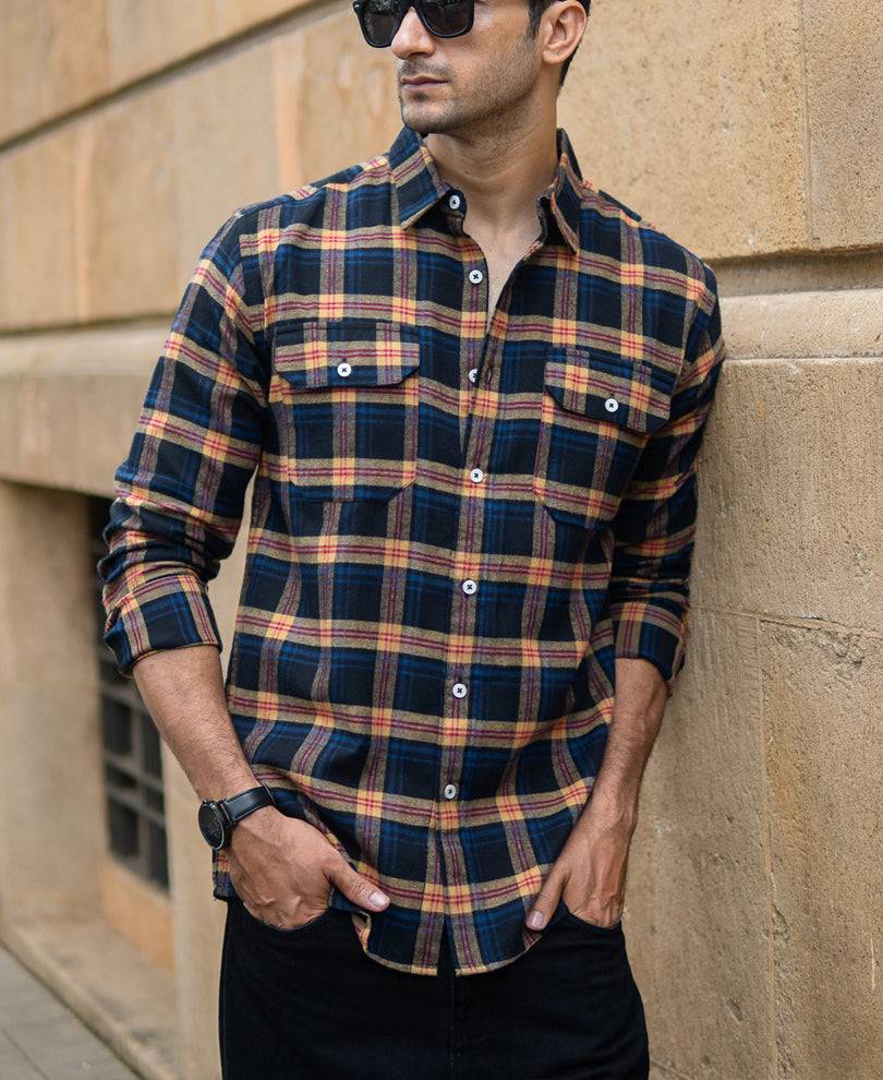 Multicolour Checks Pocket Shirt Buy @ ₹899