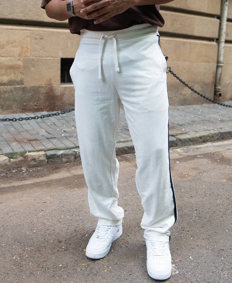 Off-White Contrast Tape Trackpant Buy @ ₹899