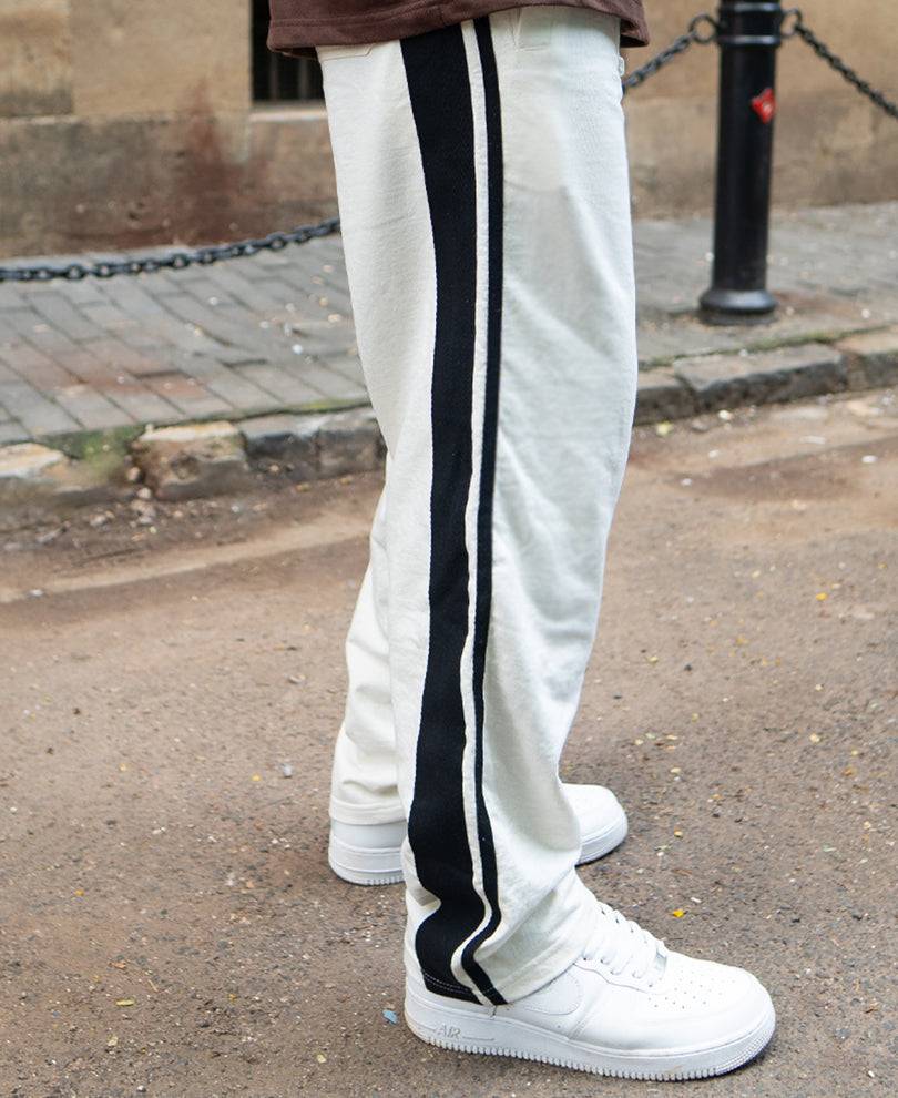 Off-White Contrast Tape Trackpant Buy @ ₹899