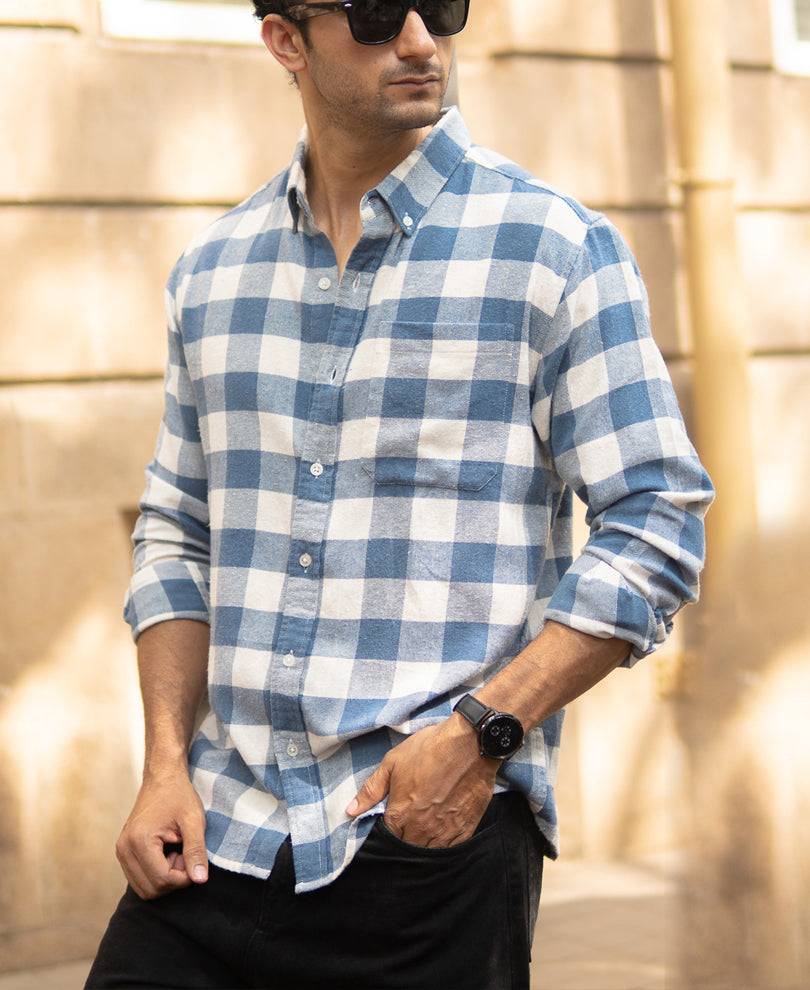 Dark Sky Checks Shirt Buy @ ₹1199