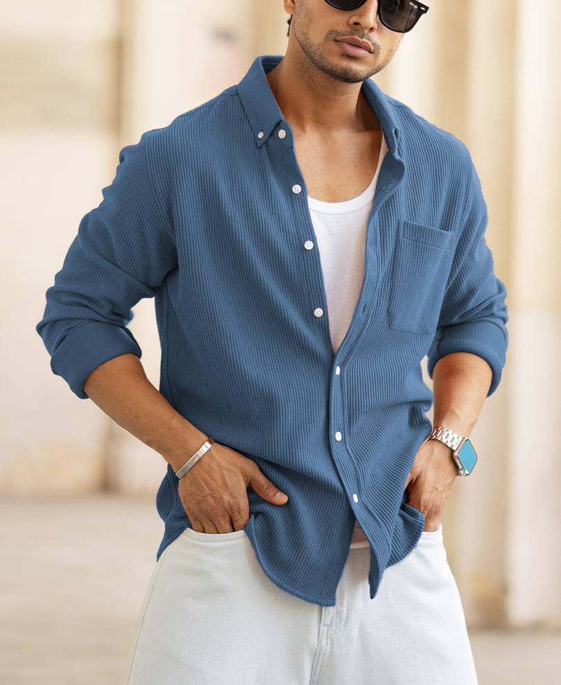 Dark Sky Knitted Cord Shirt Buy @ ₹1199