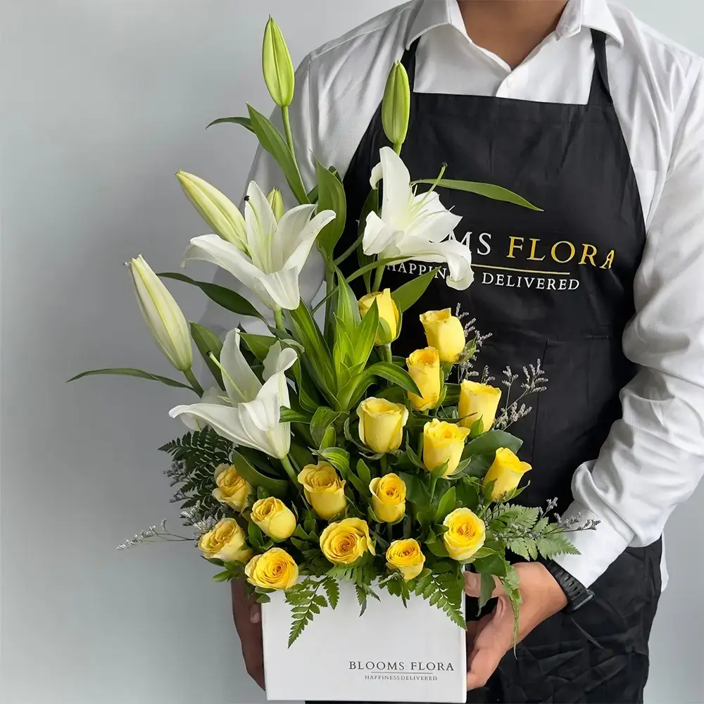 Roses and Lilies in Box