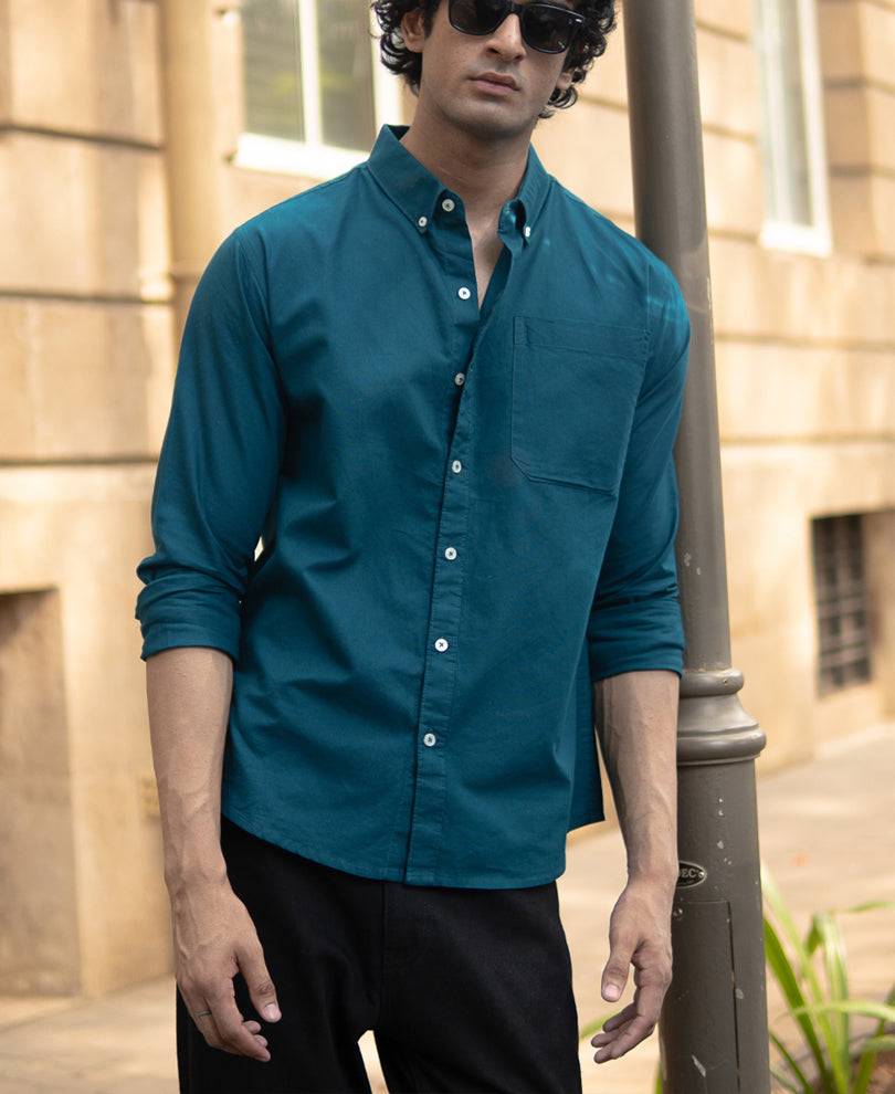 Teal Lightweight Oxford Shirt Buy @ ₹1199