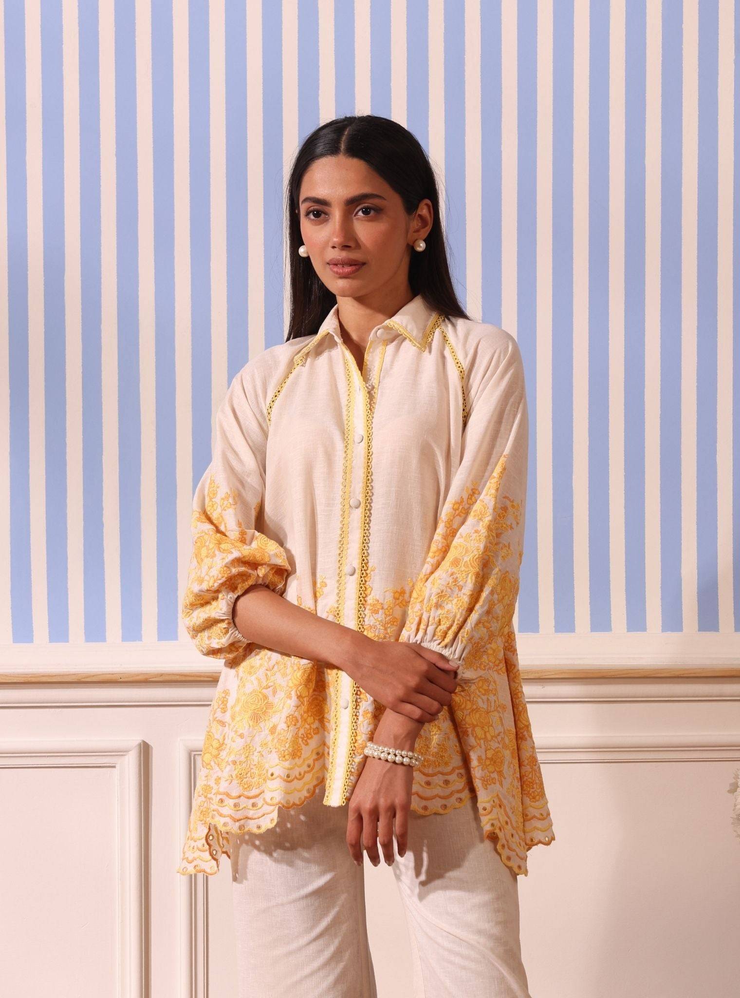 Paloma Linen Off White Shirt