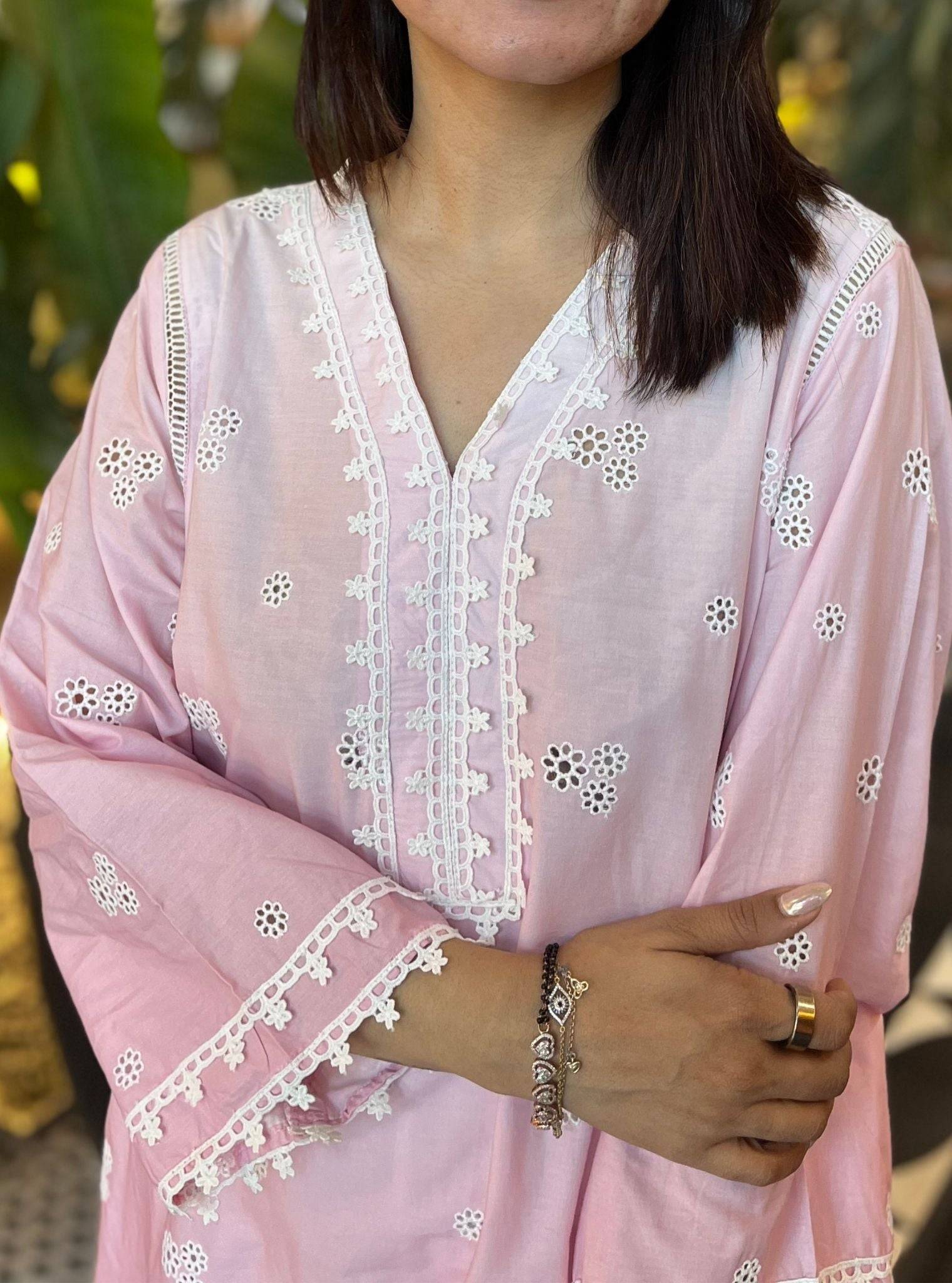Shae Cotton Pink Kurta Set