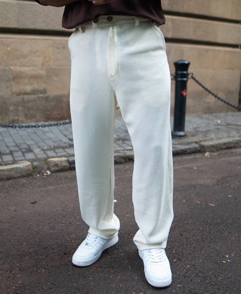 Cream Regular Fit Knitted Pant Buy @ ₹1299