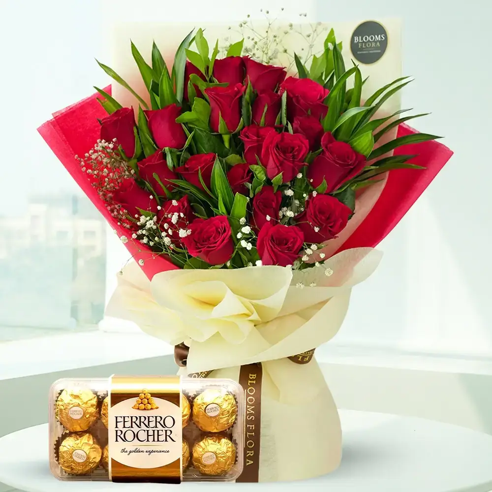 Red Romance Roses & Ferrero Rocher