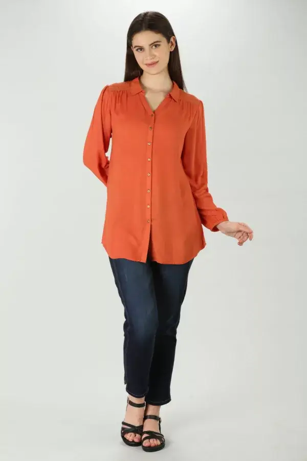 Copper viscose moss Shirt