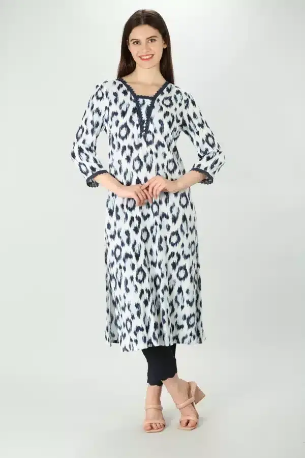 Charcoal Blue Slim Fit Palazzo