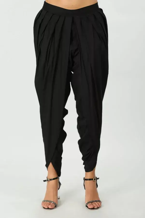 Draped black Dhoti