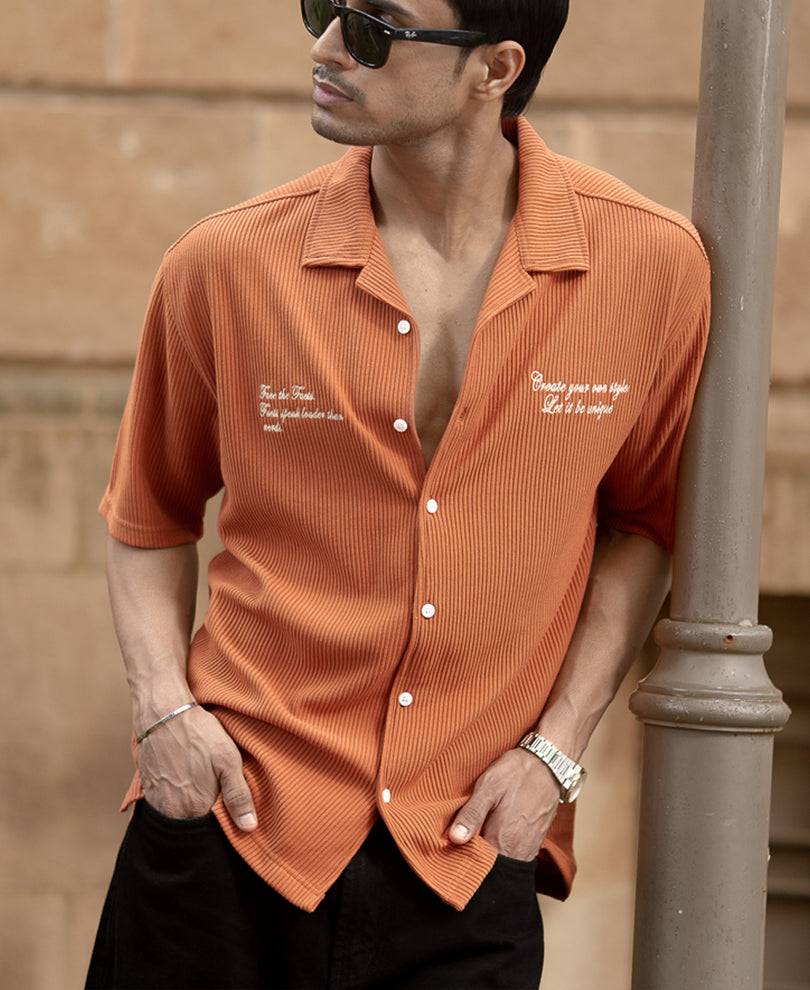 Russet Embroidered Shirt Buy @ ₹399