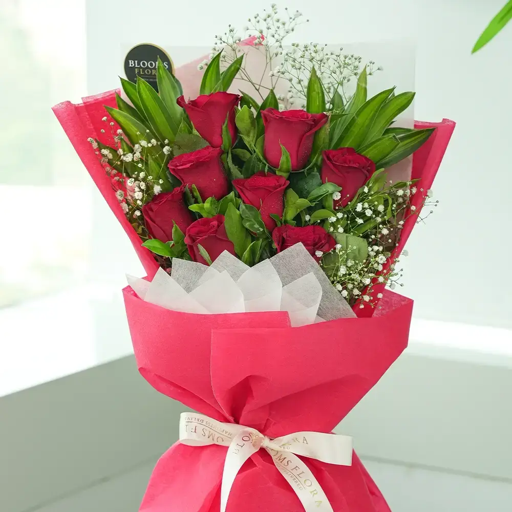 Velvet Red Roses Bouquet