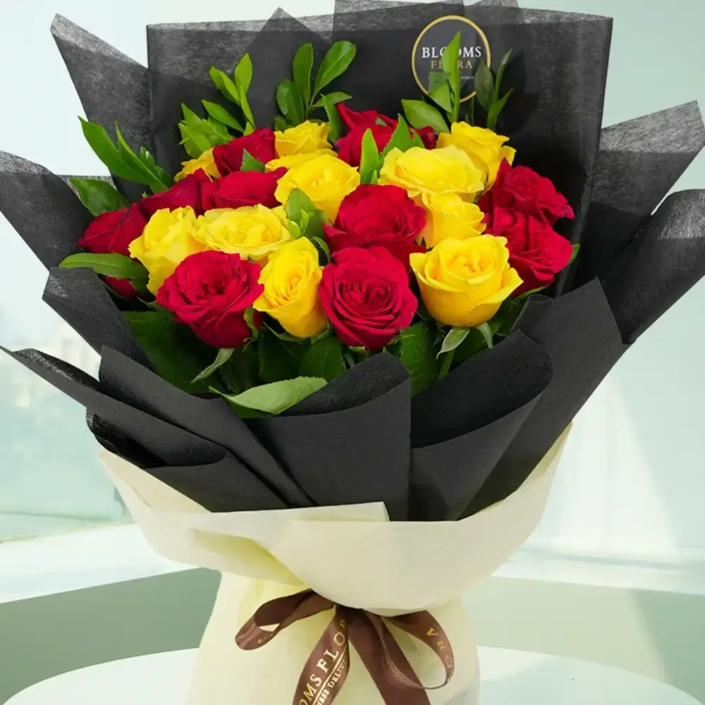 Red & Yellow Roses Bouquet