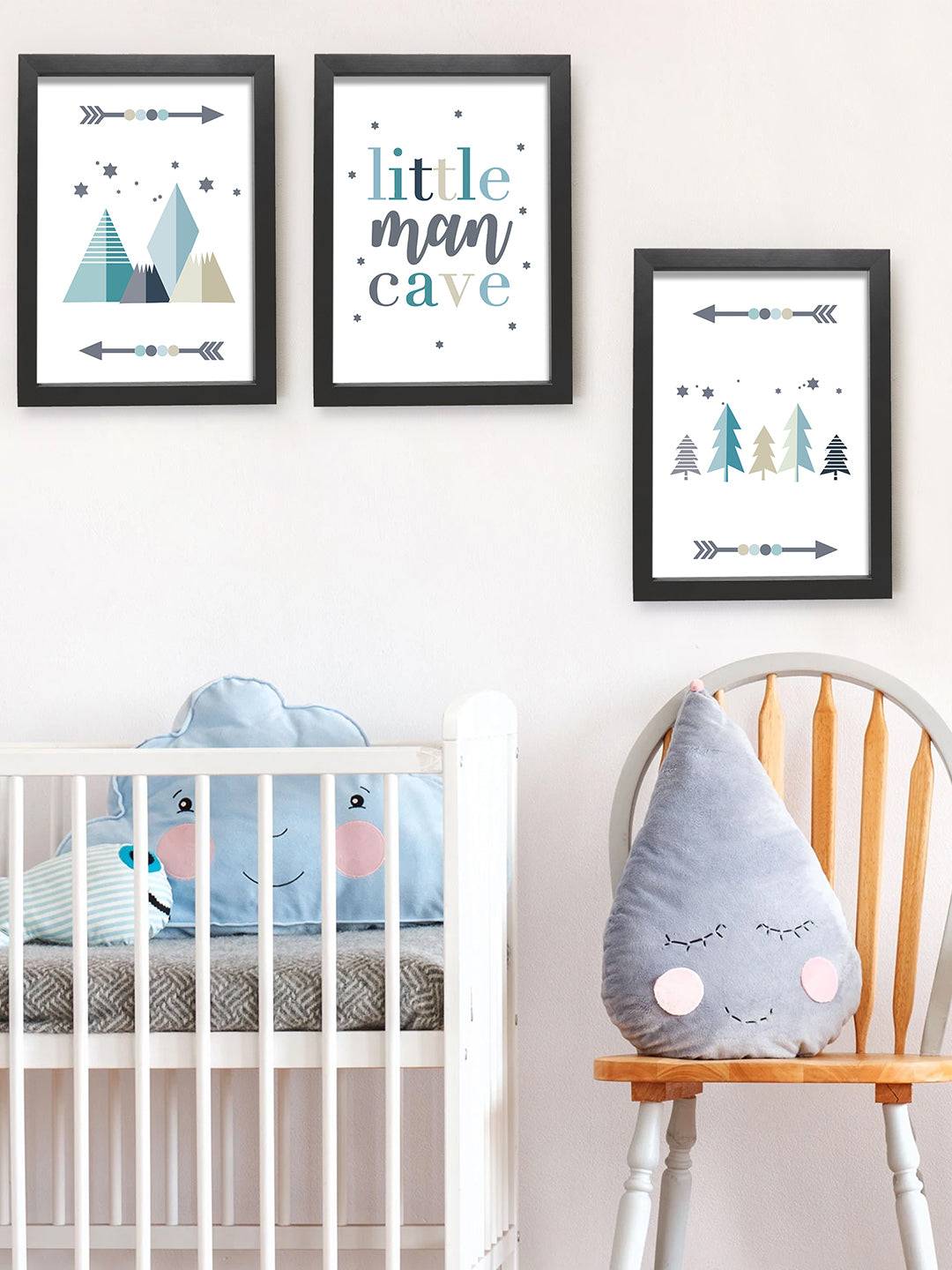 Set of 3 Inspirational Quotes Wall Art Framed Posters Paintings