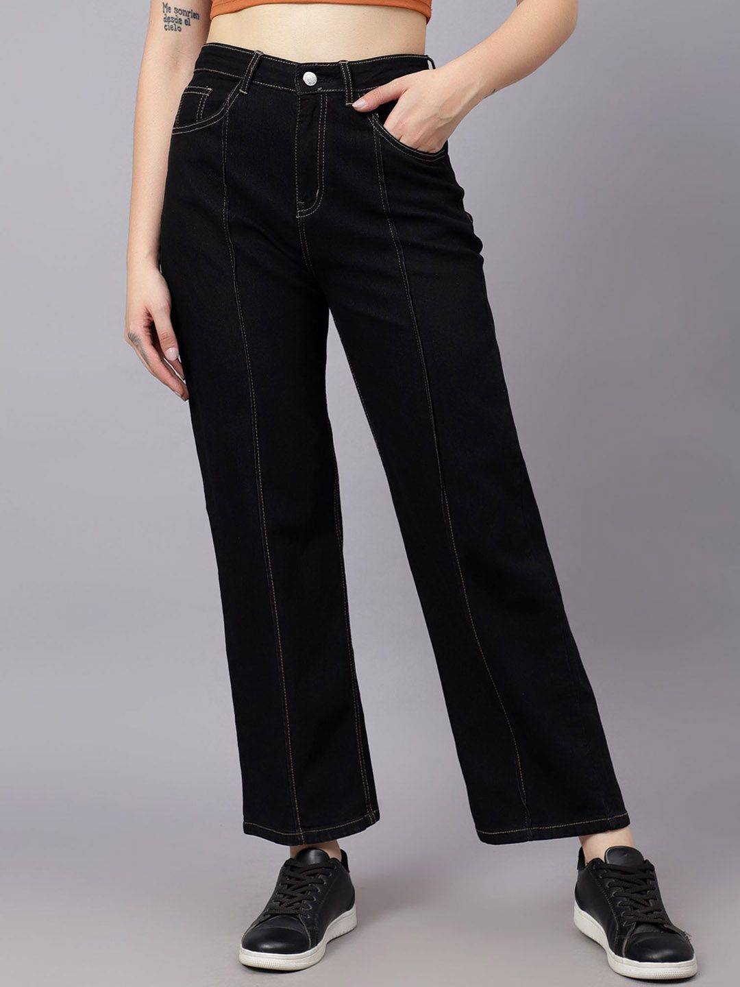 KOTTY Basics Women Straight Fit High-Rise Stretchable Jeans