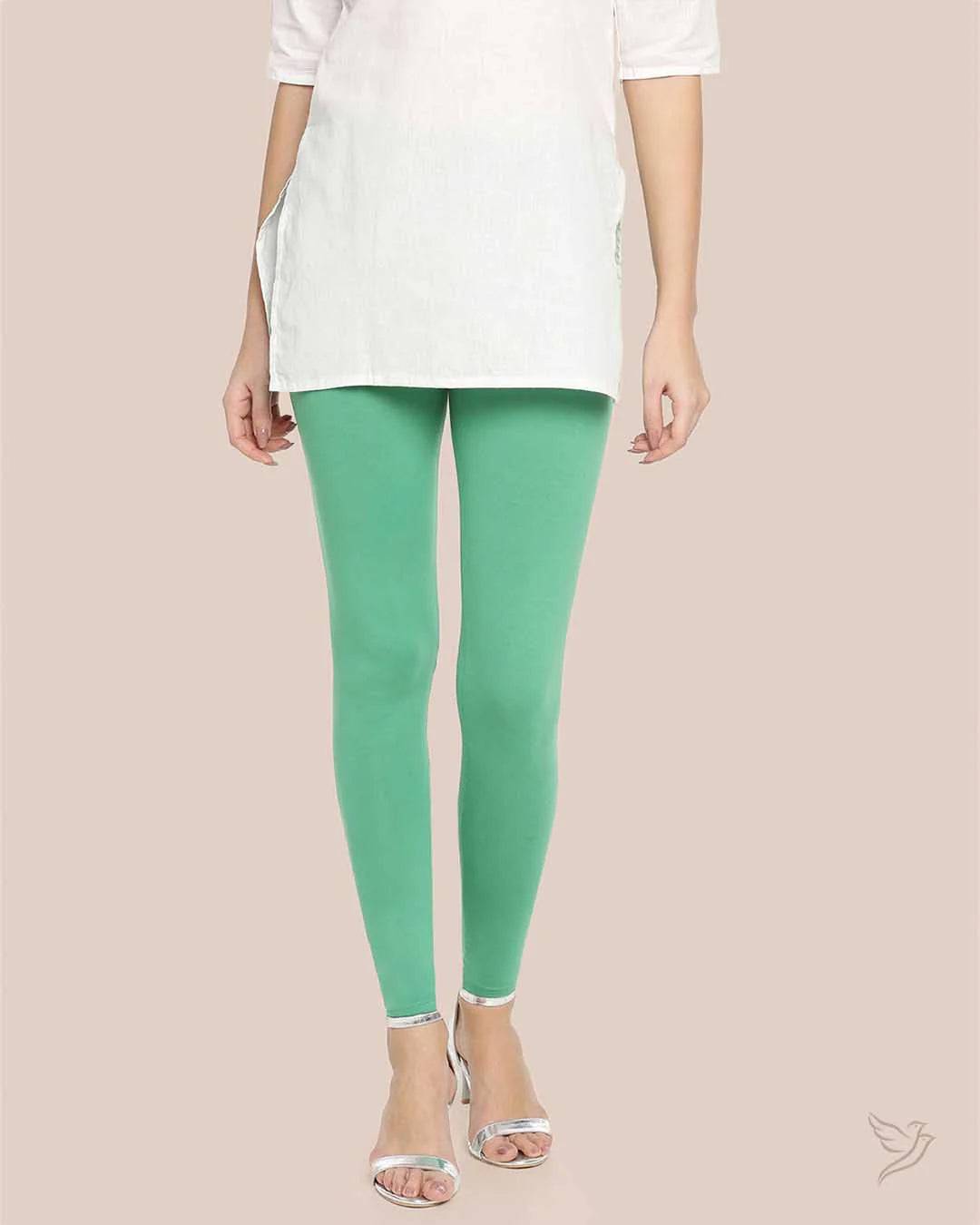 Twin Birds Churidar Legging - Green Grass