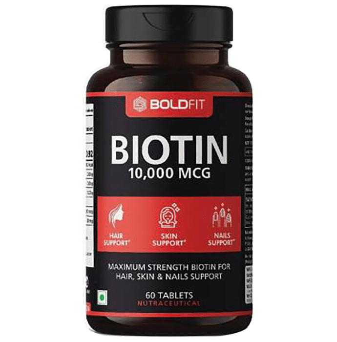 Boldfit Biotin 10,000mcg Tablet