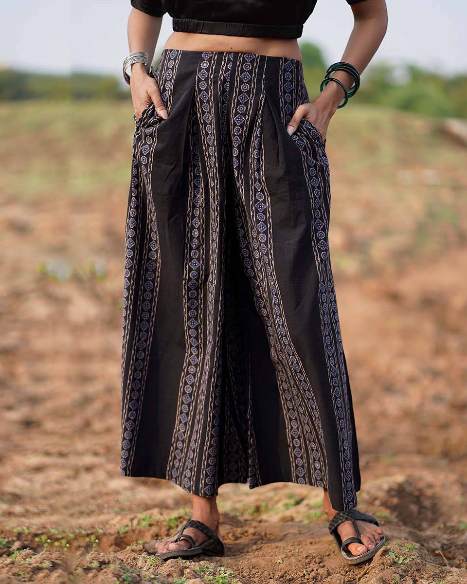 Wind Dance Blockprinted Cotton Pant-WWB
