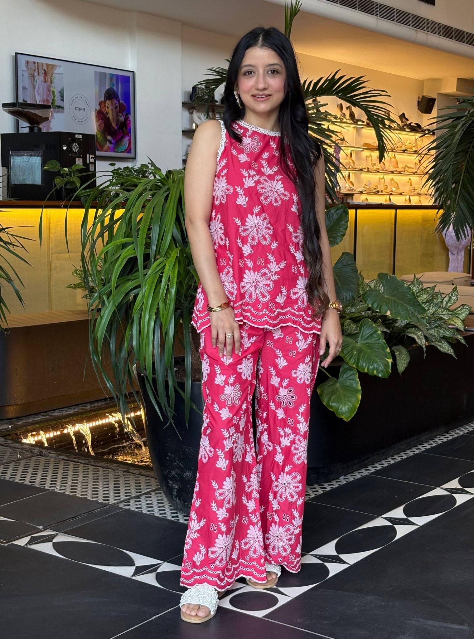 Neve Cotton Fuschia Co-ord Set