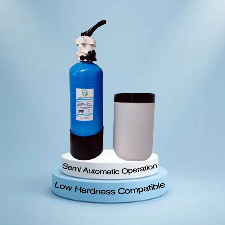 500 LPH Semi-Automatic Domestic Water Softener Inlet Hardness 500 PPM