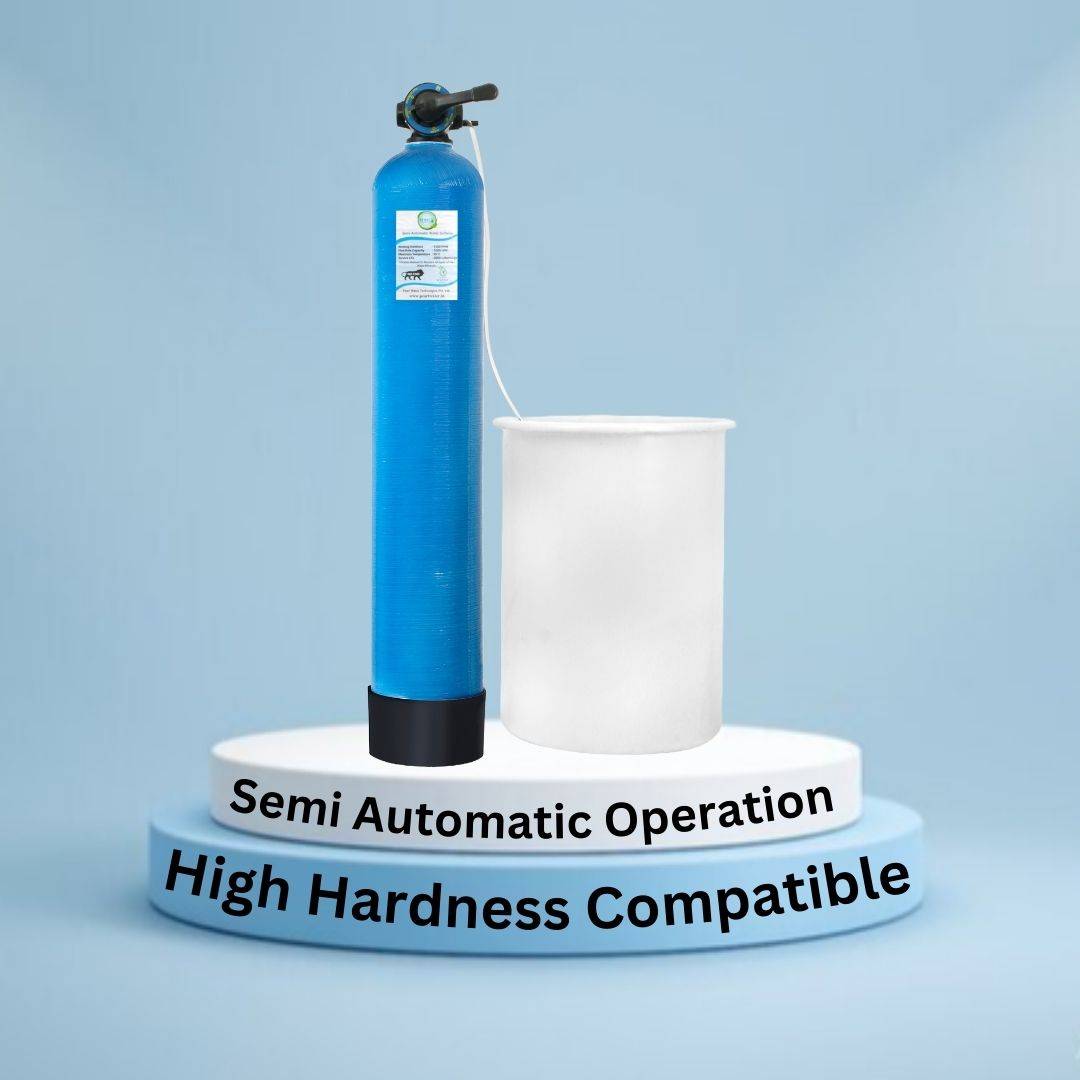 1000 LPH Water Softener Semi-Automatic for Inlet Hardness upto 1500 PPM