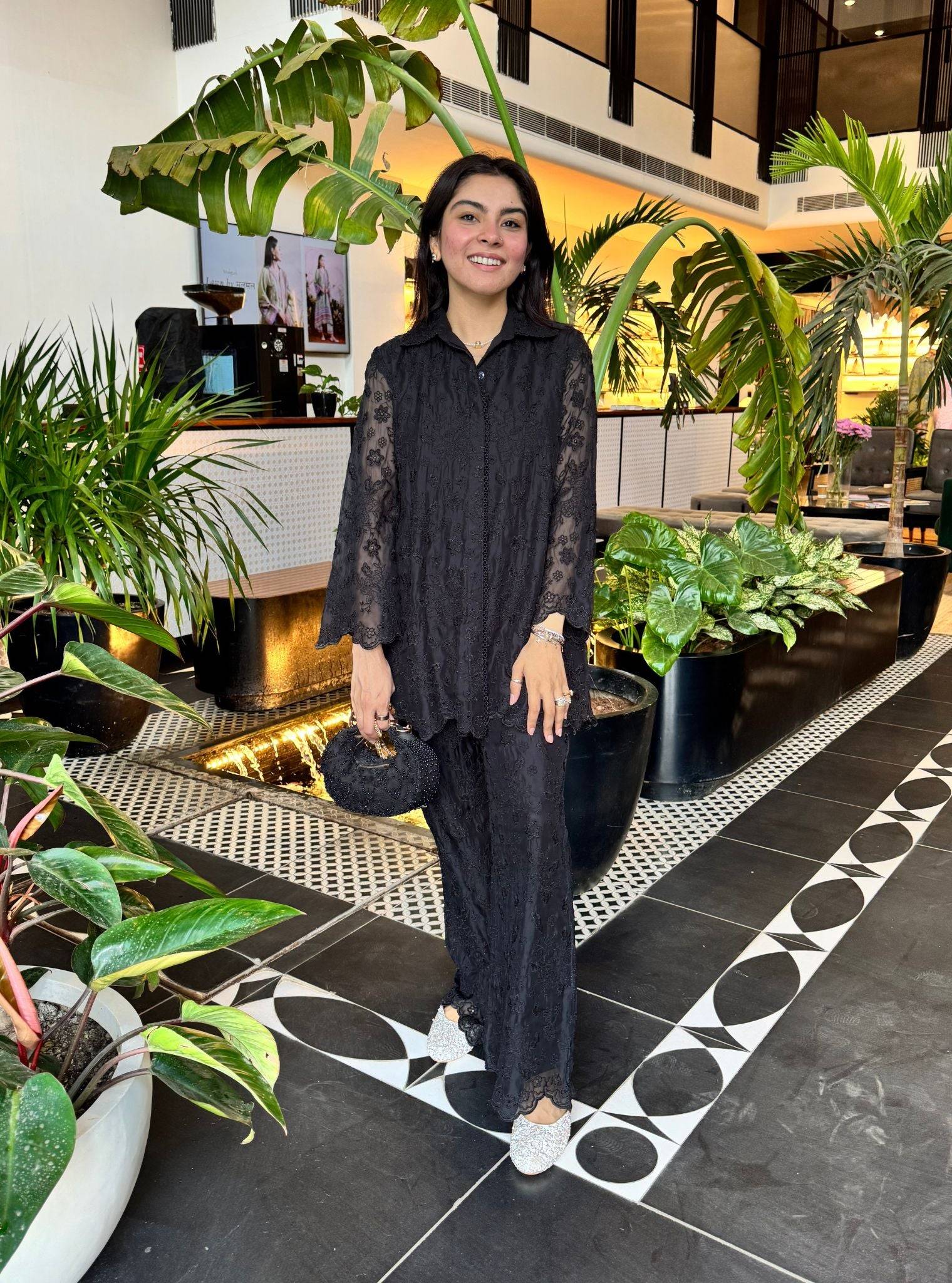 Lev Organza Black Co-ord Set