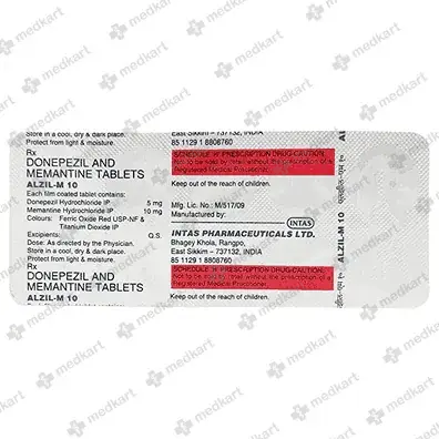 DONEPEZIL 5 MG+MEMANTINE 10 MG