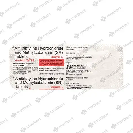 AMITRIPTYLINE 10 MG+METHYLCOBALAMIN/CYNOCOBALAMINE/VITAMIN B12 1500 MCG SUSTAINED RELEASE