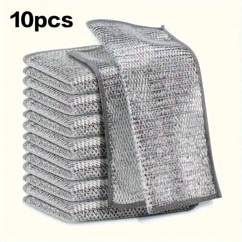 5/10/20/30pcs Non-Stick Oil-Resistant Kitchen Cleaning Scrubber - Reusable Mesh Dish Towels for Stovetops, Pots And Range Hoods, Checkered Pattern, Ideal for Home Use Buy @ ₹99