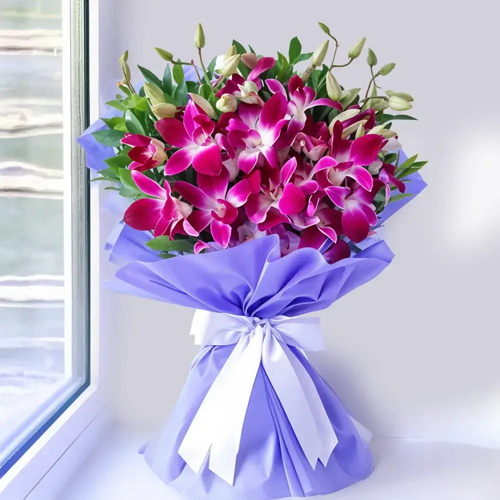 Radiant Purple Orchid Bouquet