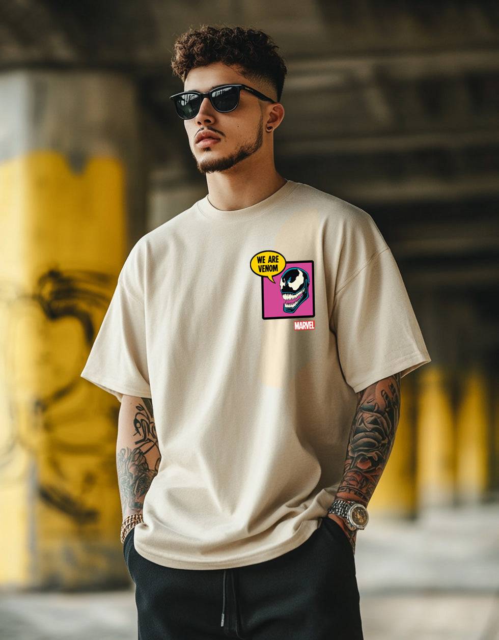 We Are Venom Marvel Swanwhite Oversized Graphic Printed T-shirt