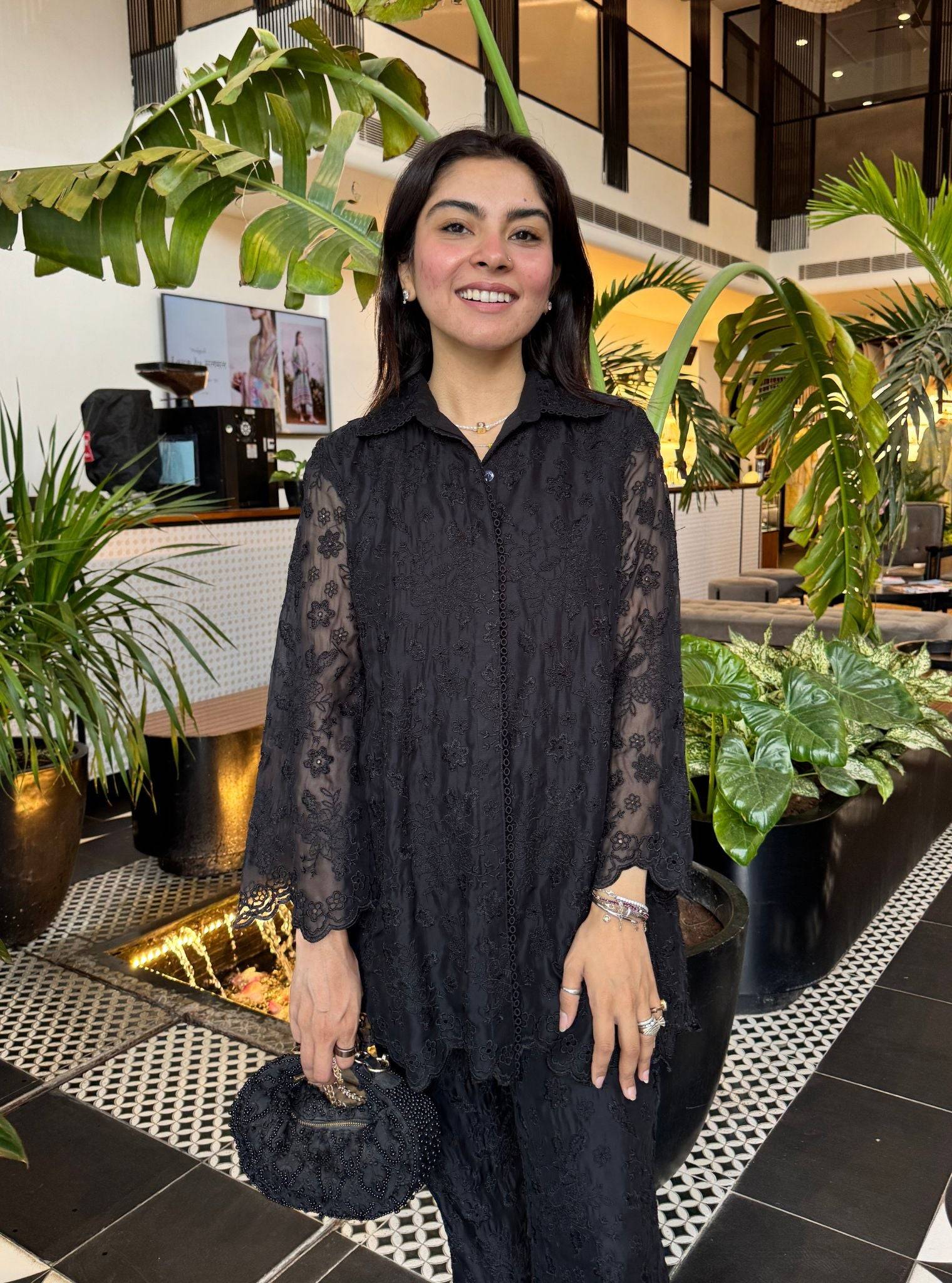 Lev Organza Black Co-ord Set