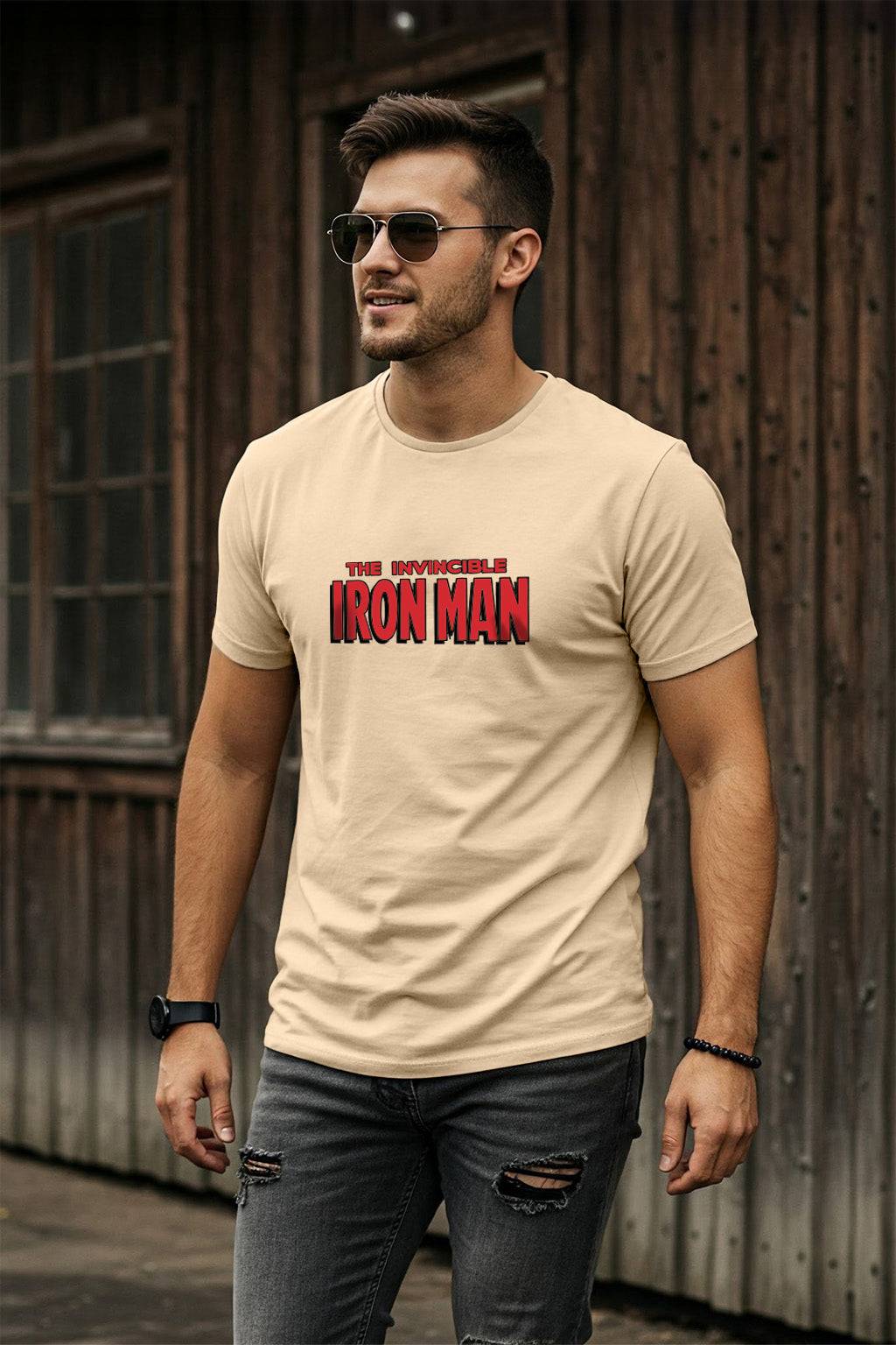 Ironman Swanwhite Regular Fit Printed T-shirt