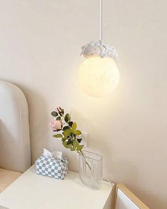 Cute Animal Shaped Moon Pendant Light - Sheep