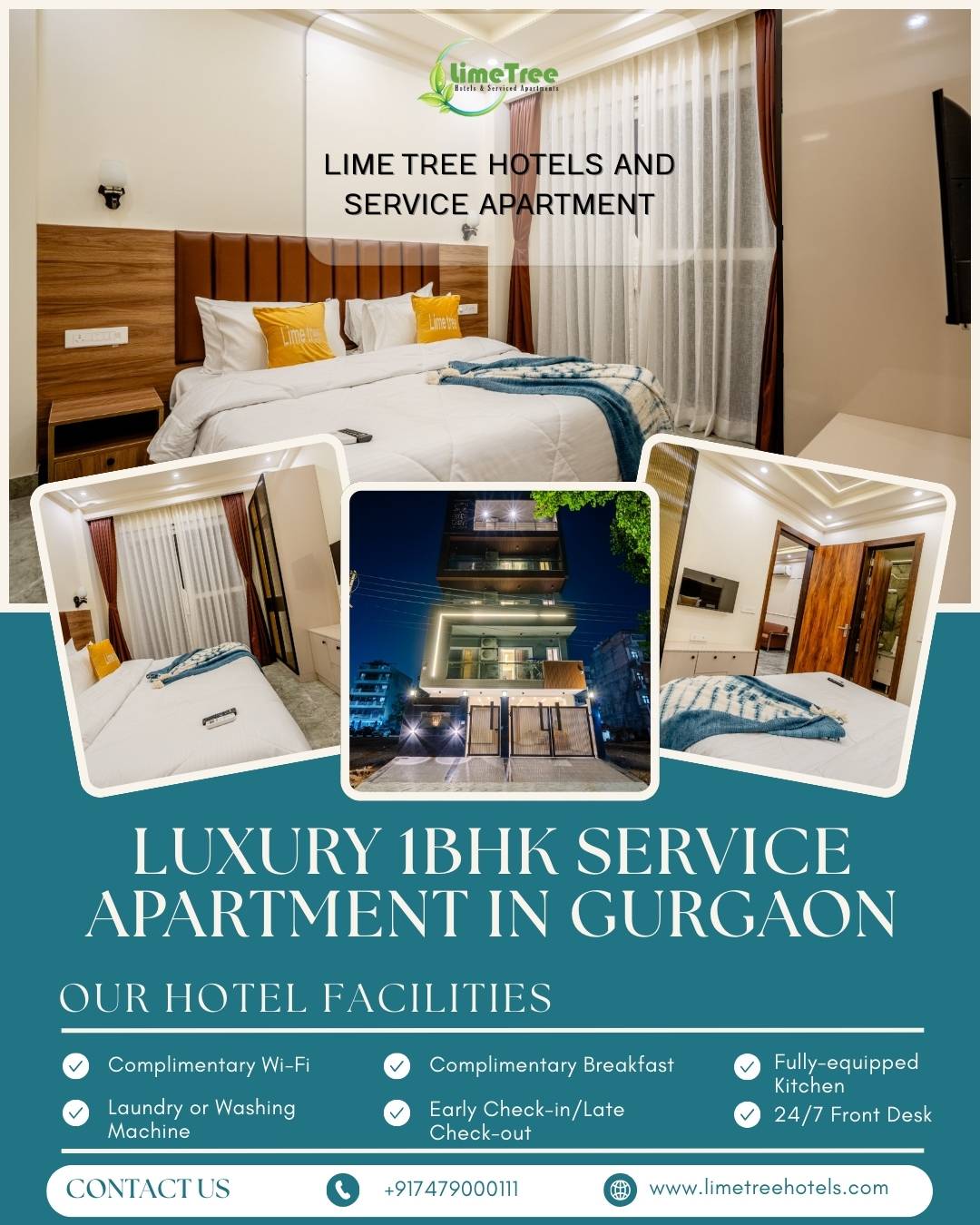 Comfort Stay 1BHK Service Apartment Near Medanta Hospital, Gurgaon