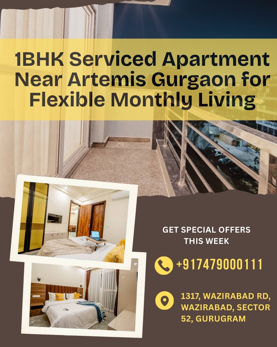 Comfort-Focused 1BHK Serviced Apartment Near Artemis Gurgaon for Relaxed City Stay